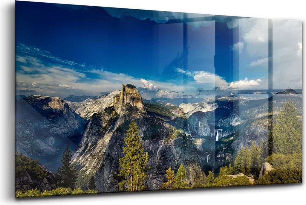 Bilder auf glas - Einteilig - Wanddekoration - Glas Bilder - 120x60 - Bergspitzen