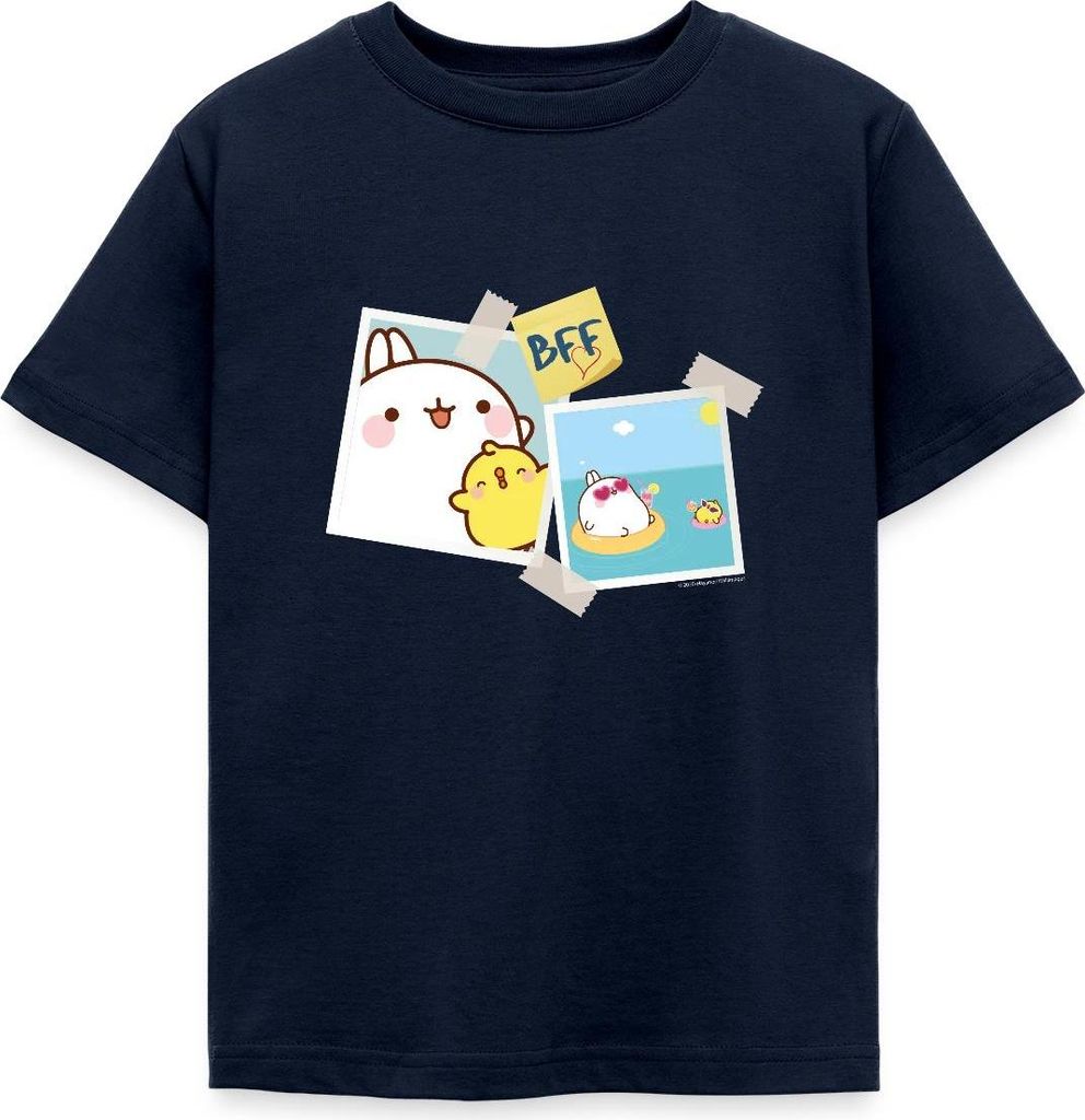 Spreadshirt Molang Piu Piu BFF Beste Freunde Kinder T-Shirt, 110/116 (5-6 Jahre), Navy
