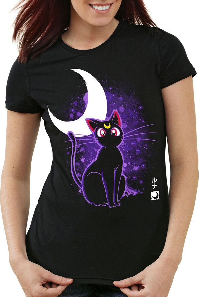 style3 Luna Damen T-Shirt moon mondstein japan sailor, Größe:XS