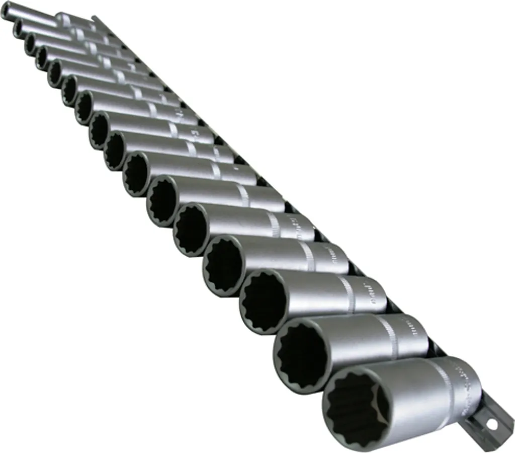 Douille Vielzahn 12 pans longue série de 8 à 24 mm kit complet 16 pièces