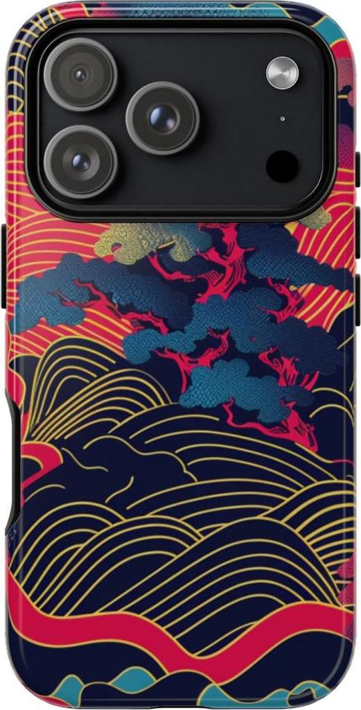 Leuchtendes Landschaftsmuster im japanischen Stil – Hülle Kompatibel mit iPhone 17 Pro
