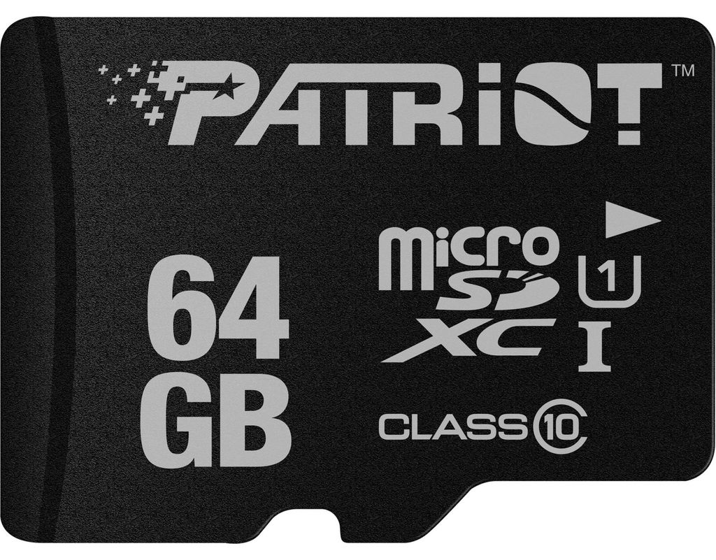 Patriot LX Series 64 GB microSDXC, Speicherkarte, (UHS-I U1, Class 10)