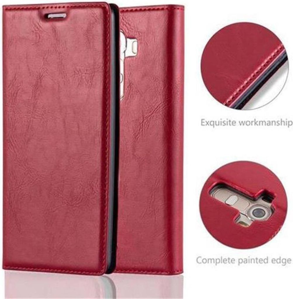 Cadorabo Custodia Libro per LG G4 / G4 PLUS in ORO ROSATO NERO - con Vani di Carte, Funzione Stand e Chiusura Magnetica - Portafoglio Cover Case Wallet Book Etui Protezione