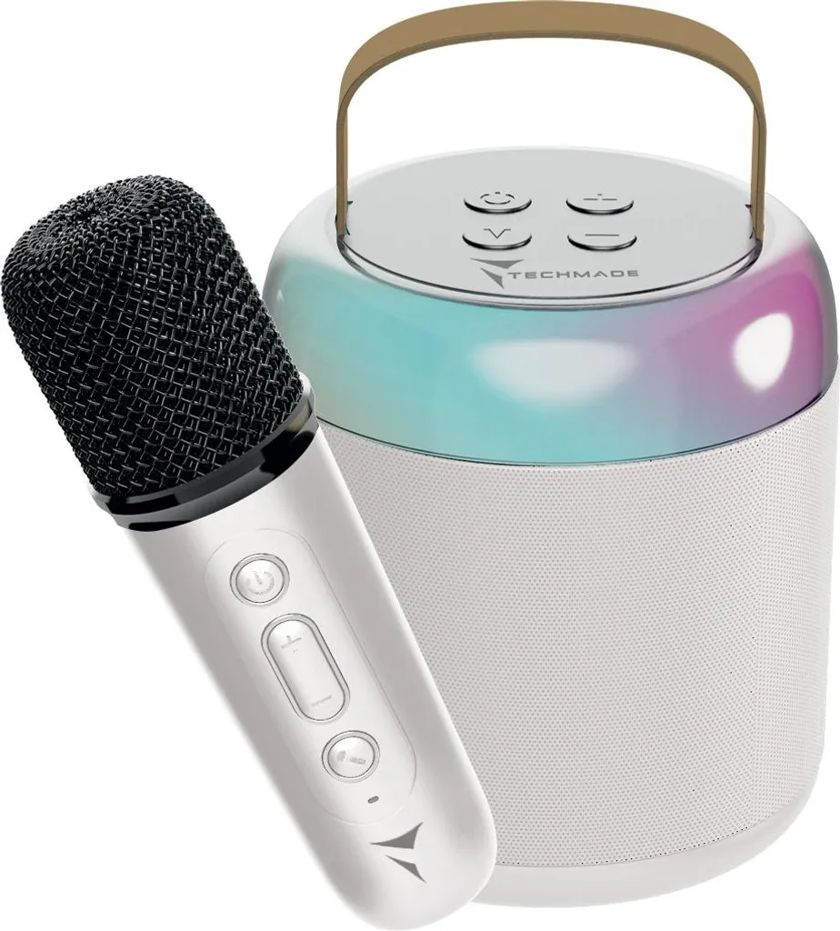 Cassa Bluetooth Techmade TM-K2-WH Karaoke | Speaker Bianco 5W Portatile