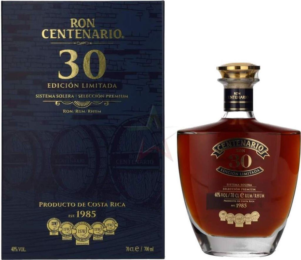 Ron Centenario 30 Sistema Solera Selección Premium Edicion Limitada 40,00 % 0,70 lt.