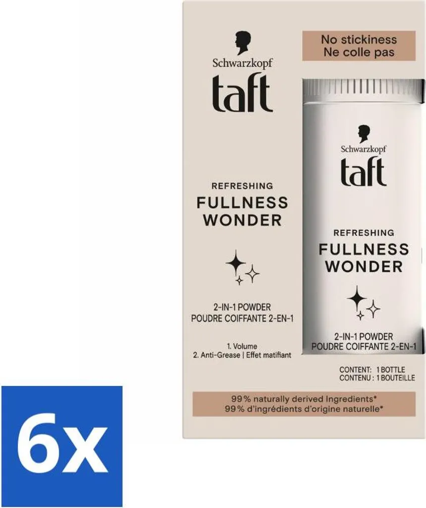 Taft Poudre Miracle Volume et Anti-Sébum : 6 Pièces pour un Volume XXL