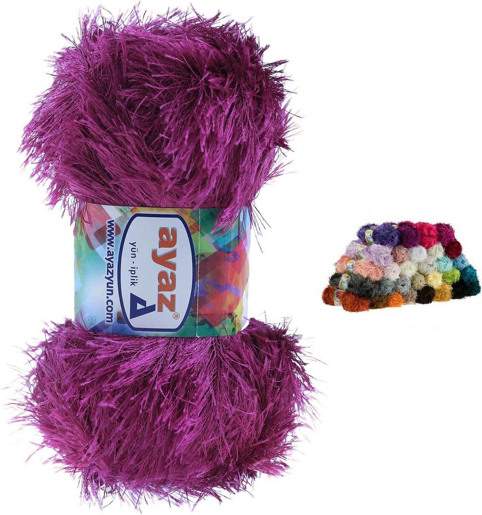 Fransenstrickgarn Yumos 140m/100g Fancy Strickgarn Garn Strickwolle 40 Farben