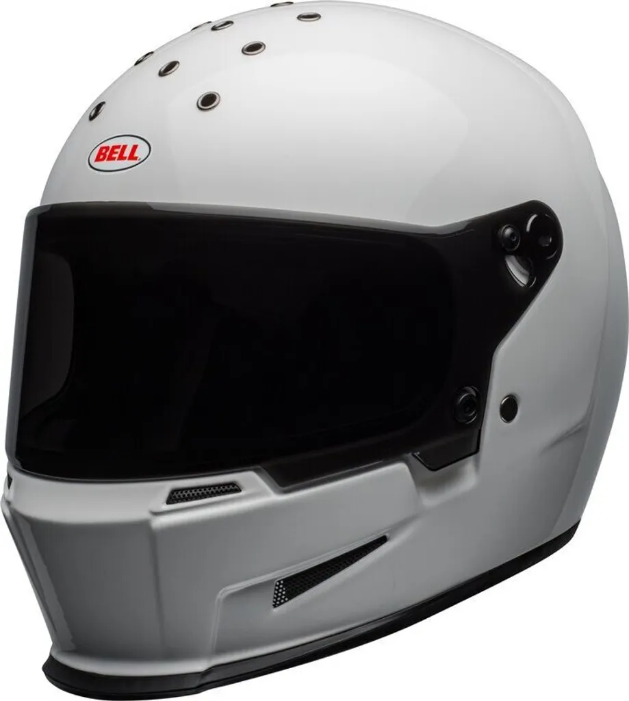 Casque Bell Eliminator Blanc Brillant : Intégral de Moto Rétro Moderne