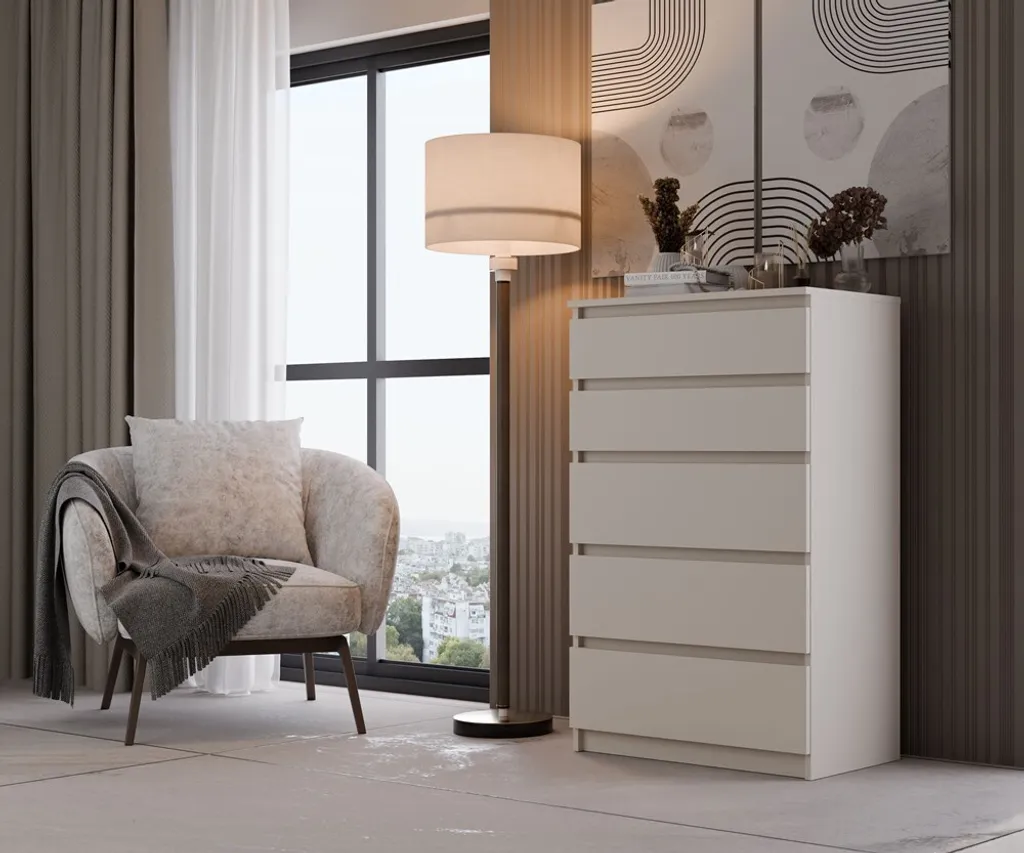 Commode 5 tiroirs cachemire : la solution rangement pour petits espaces - 2