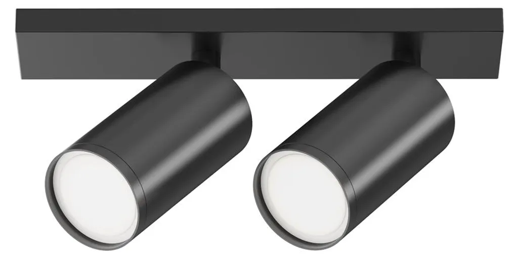 Spot de plafond pour couloir et cuisine FOCUS S noir double éclairage