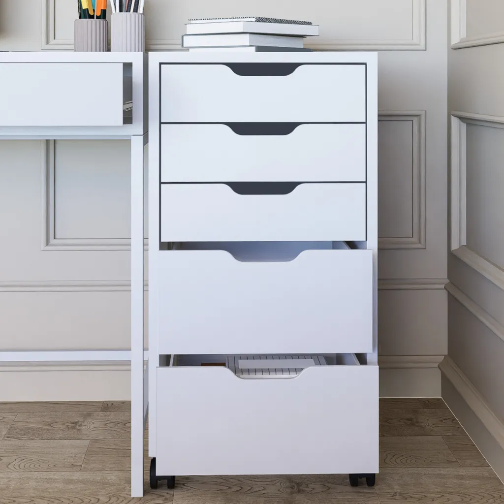 Commode blanche anti-rayures pour optimiser les petits espaces - 2