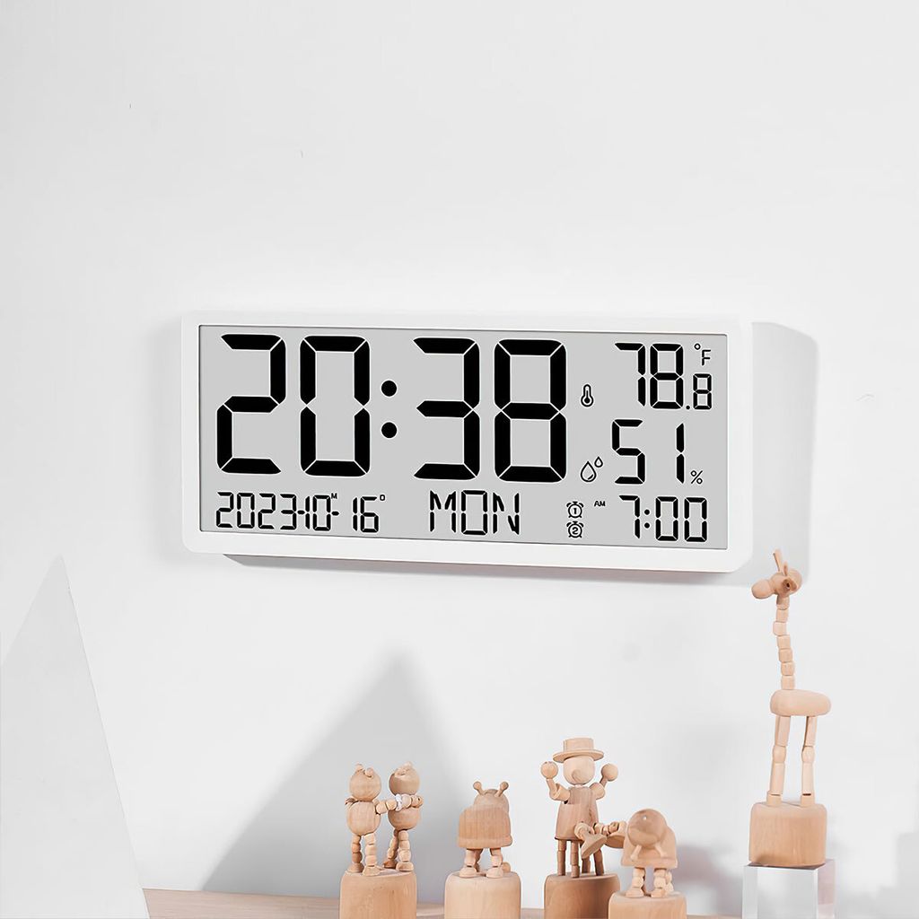 Wanduhr LCD Wanduhr,Multifunktionale Großbild Uhr mit Produktbild 3