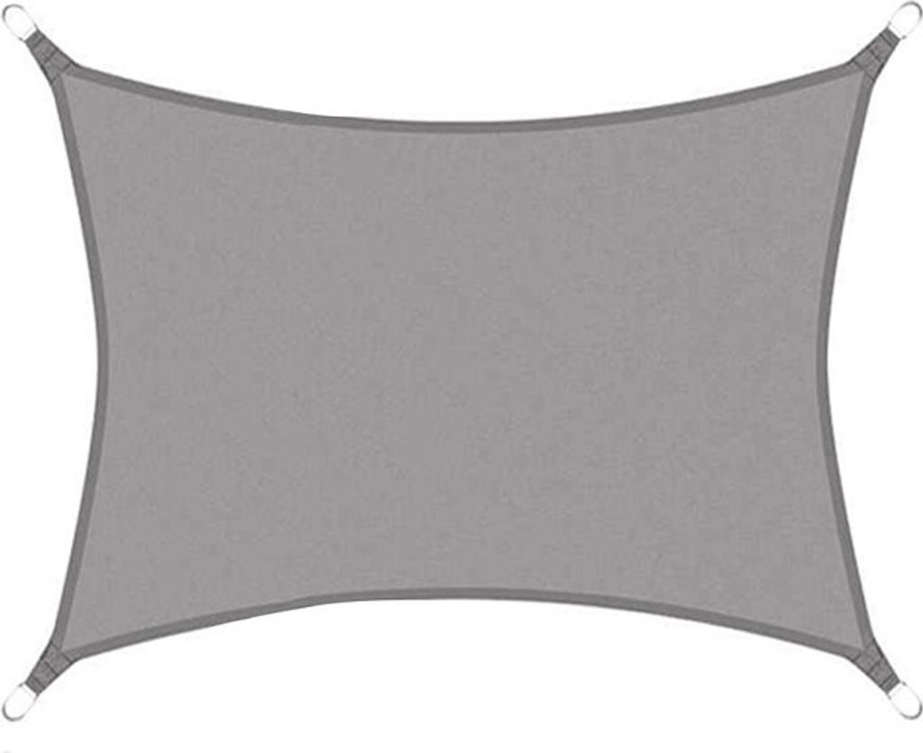 Rechteck Sonnenschutz Segel Sand UV Block Baldachin mit Installationszubehör, 2 X 2 m / Grau