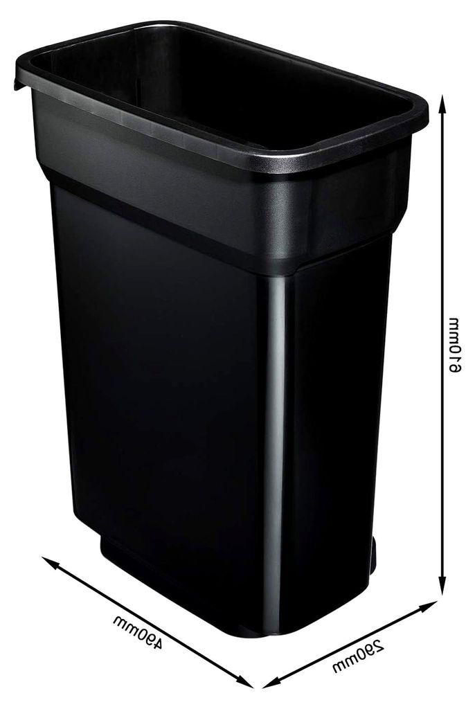 Pro Selecto Premium Mülleimer 55l ohne Deckel, Kunststoff (PP) BPA-frei, schwarz