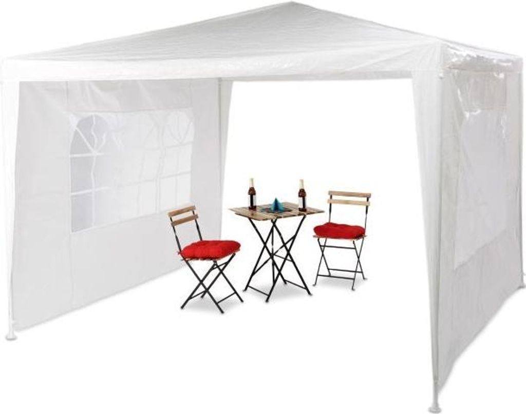 Partyzelt 3x3 m 2 Wände