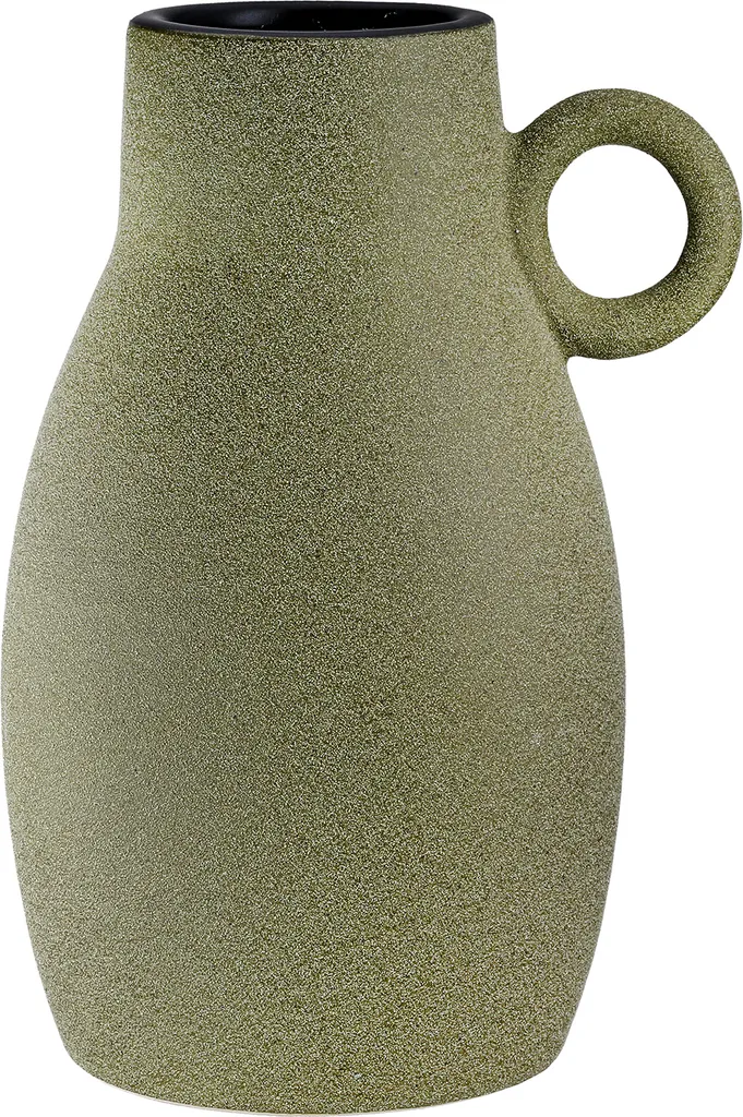 Vase Stable en Céramique Verte Tombos 30cm pour Grands Bouquets Gilde