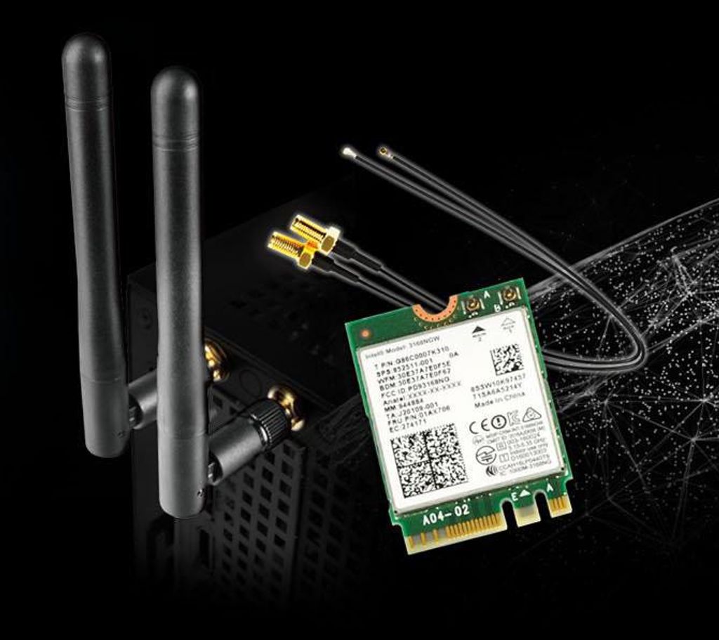 Asrock DeskMini WiFi Kit, Interný, Bezdrôtový, M.2, WLAN / Obrázok produktu 