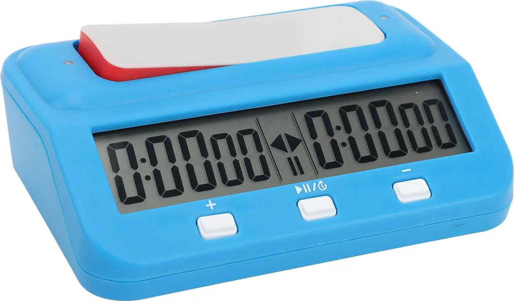 Horloge d'échecs numérique professionnelle avec fonction bonus bleue