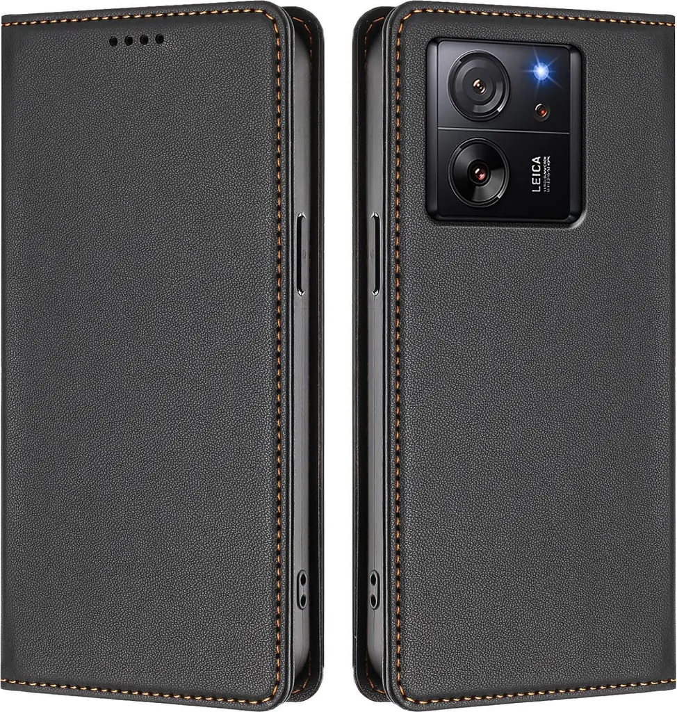 Custodia Chic Xiaomi 13T Pro - Cover Flip Nera in Pelle Sintetica