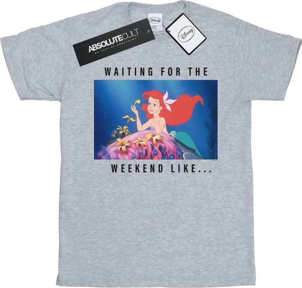 Disney Princess - "Waiting For The Weekend" T-Shirt für Herren BI44279 (M) (Grau)