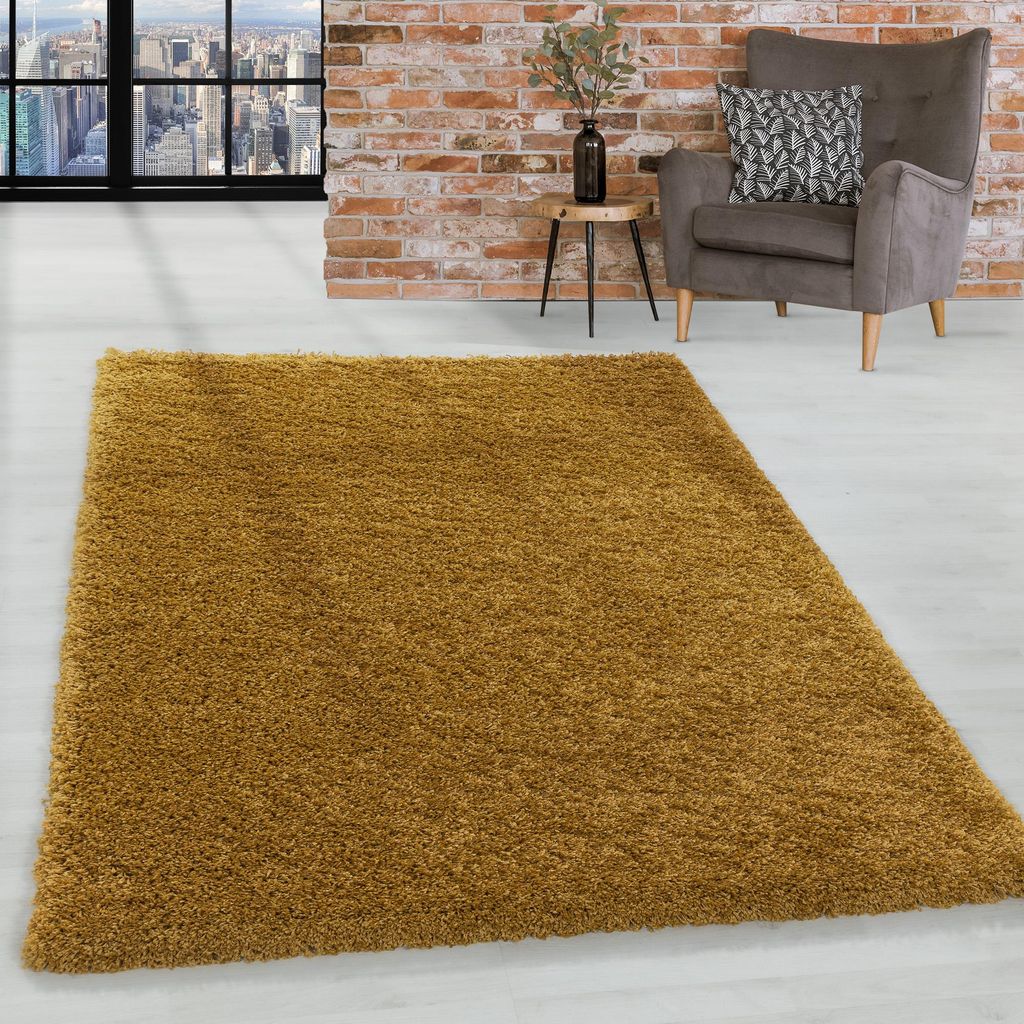 Homebyhome Hochflor Teppich Einfarbig Langflor, Flauschig & Weich, Moderner Shaggy für Wohnzimmer 60x110 cm