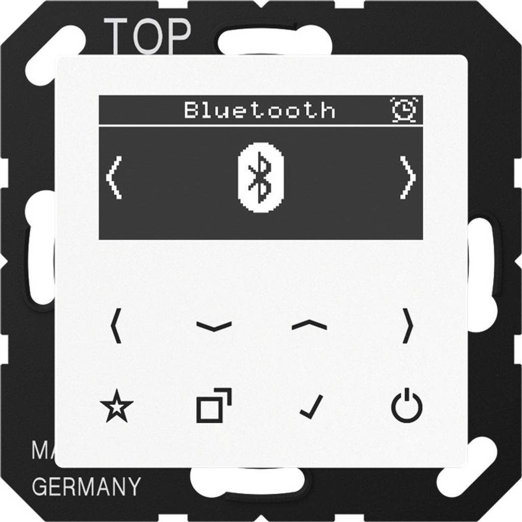 Jung Smart Radio DAB+ Bluetooth, Serie AS/A, alpinweiss Produktbild 