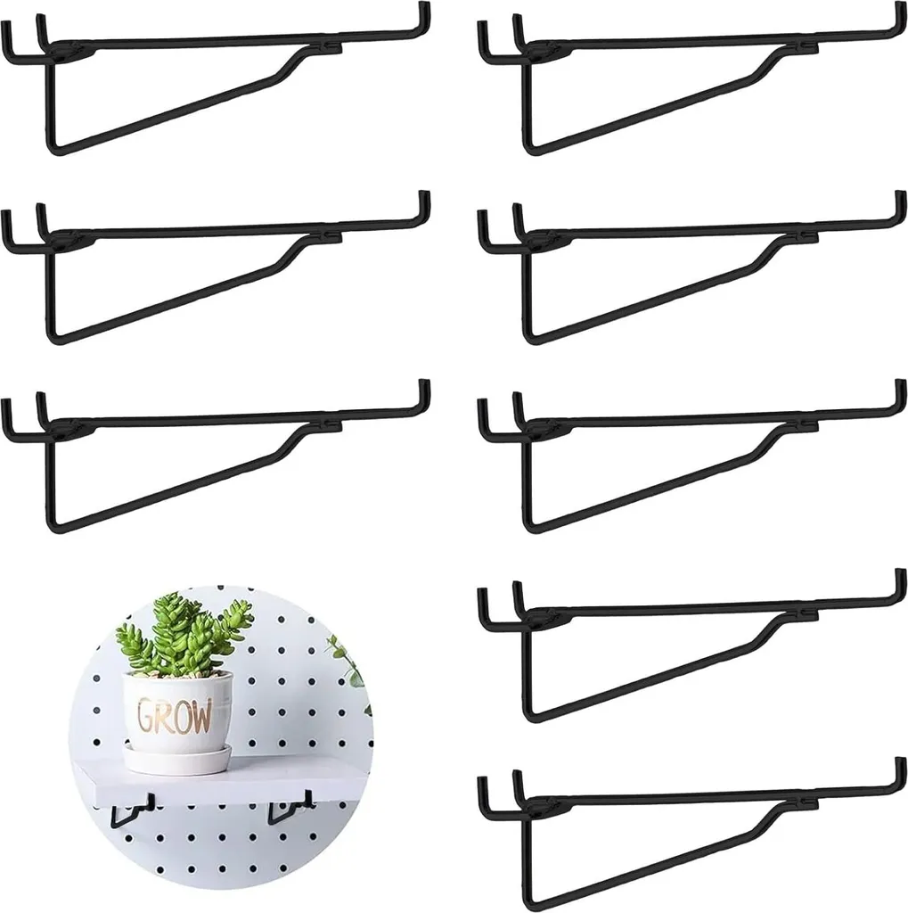 Crochet de planche Pegboard métal 6 pouces haute capacité de charge - x8
