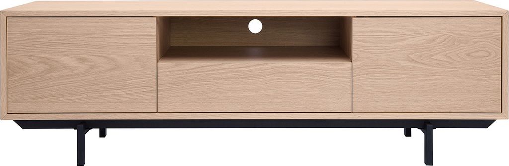 Miliboo - TV-Möbel mit Eichenholz-Finish und offener Nische L160 cm MANNY