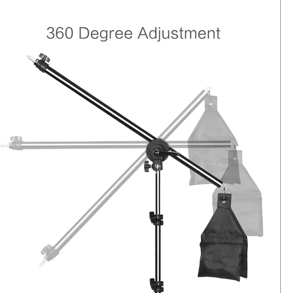 Kit Softbox Éclairage Studio LED 135W avec Trépied 2m Rectangulaire Noir - 7