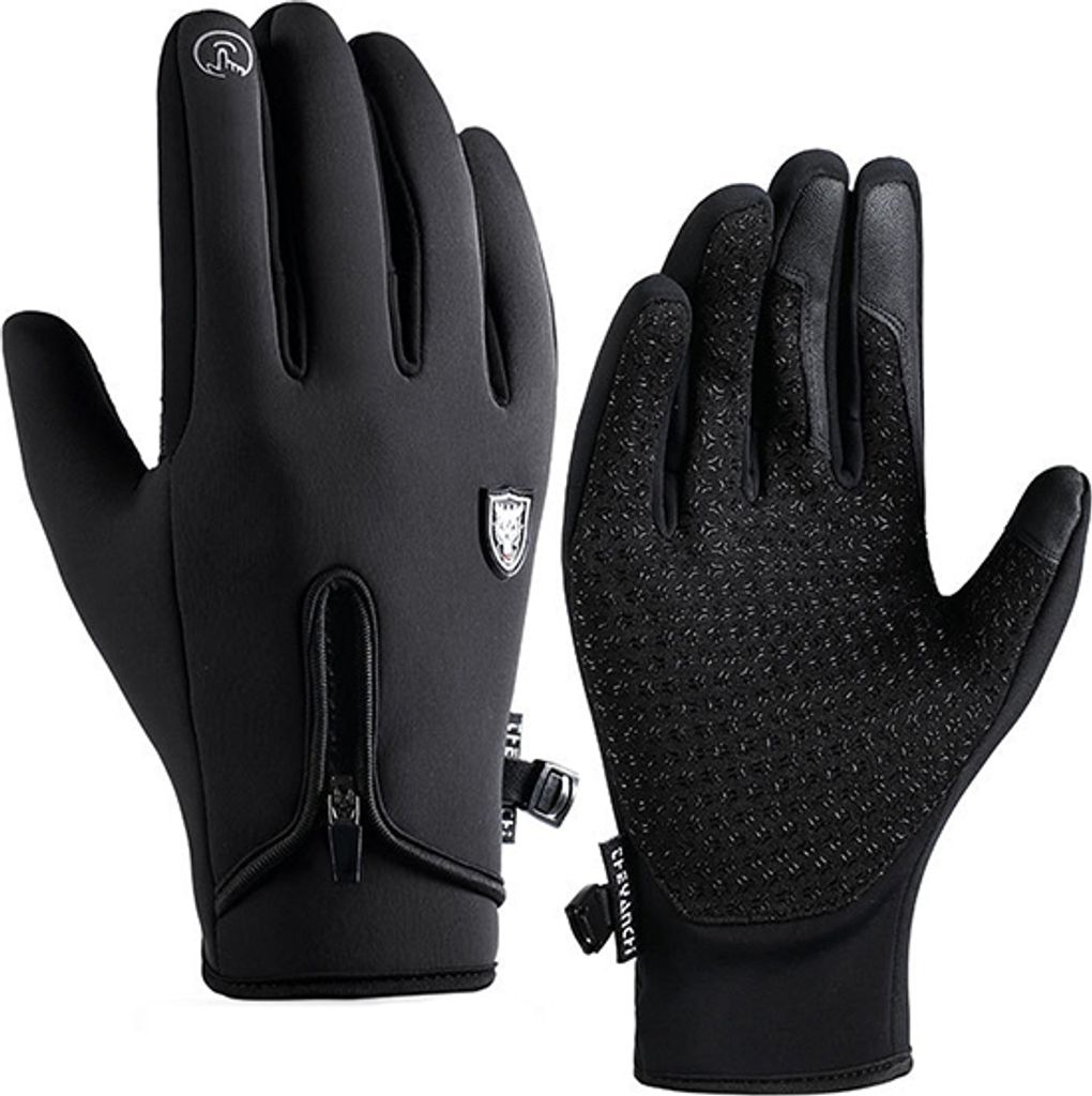 INF Schwarze Touchscreen-Handschuhe – | Winddicht und Produktbild 