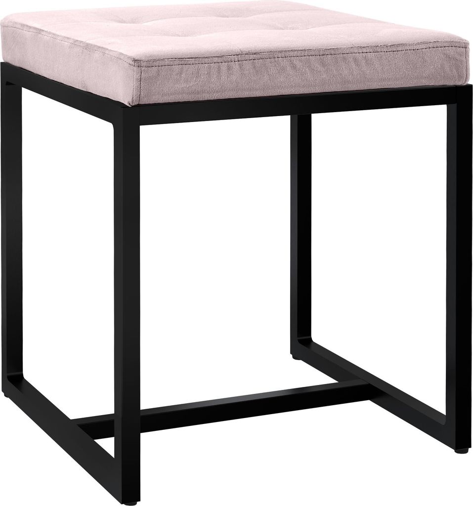 CLP Sitzhocker Barci mit Polsterung und schwarzem Produktbild 
