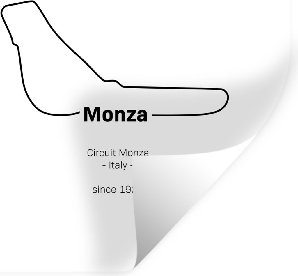 MuchoWow Wandtattoo Wandsticker Wandaufkleber Monza - Formel 1 - Rennstrecke 50x50 cm Selbstklebend und Repositionierbar - Selbstklebend - Fotota...