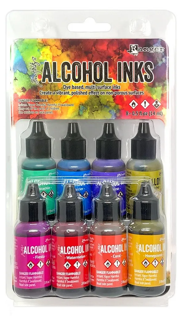 Encres Tim Holtz Spectrum Retro de 14 ml, pigments haute qualité en 8