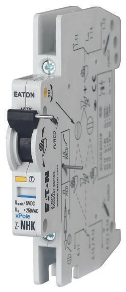 Contact auxiliaire Z-NHK double inverseur pour montage sur rail DIN
