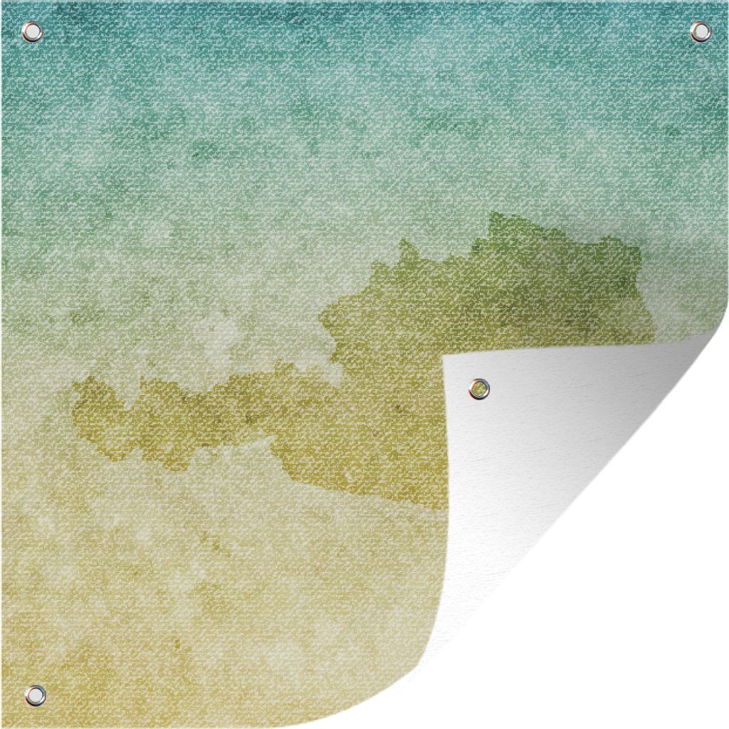 MuchoWow 50x50 cm Outdoor-Poster Gartendeko Sichtschutz Garten Poster für den Garten Illustration von Österreich in Farbe