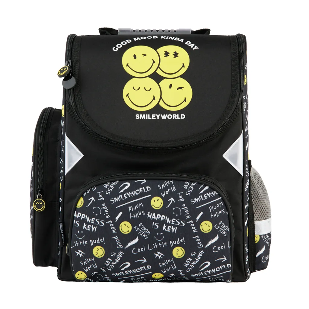 Sac à dos émoticones SmileyWorld - Cartable garçon avec bretelles confort