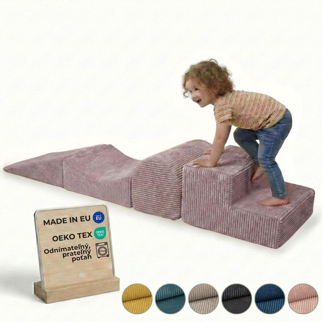 Pillows24 – Penové stavebné kocky pre deti z manšestru | Obrázok produktu 