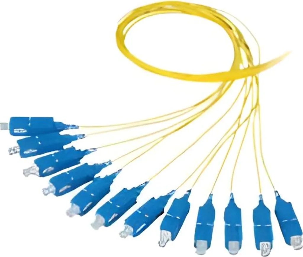 Fibre Pigtail SC Multimode OM3 50/125 Aqua 2m pour Brassage Informatique