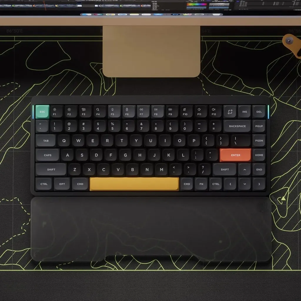 NuPhy Air75 V2 Clavier RGB sans fil Switch Cowberry Low Profile Noir Basalt