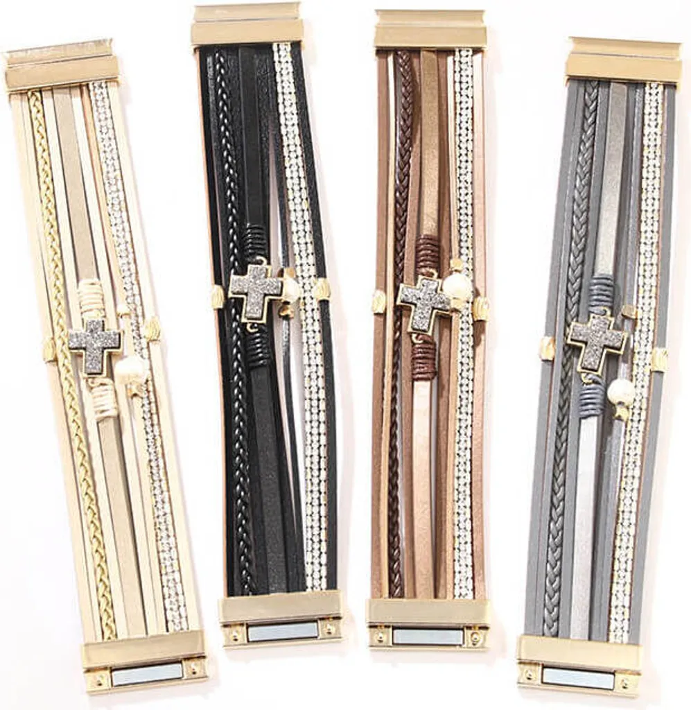 Regalo Speciale: Bracciale Lux con Croce Marrone | Consegna Rapida - 2