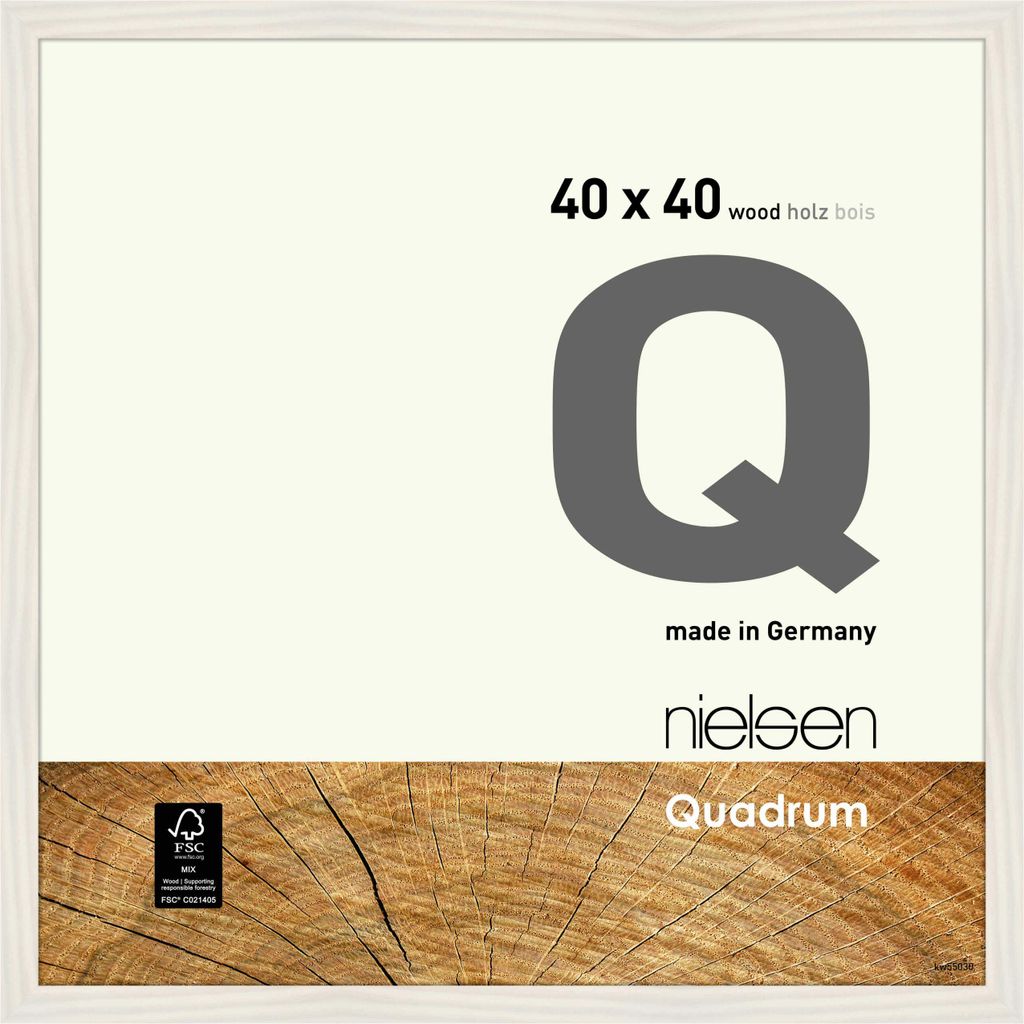 nielsen Holz Bilderrahmen Quadrum, 40x40 cm, Weiß