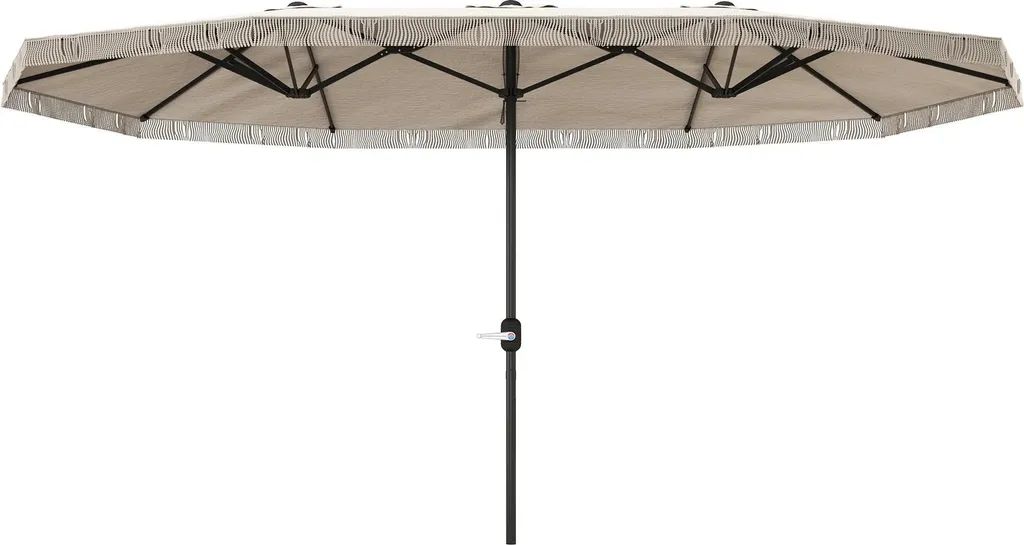 Parasol Double Géant contre la Chaleur - 4,5m Toile Étanche Crème