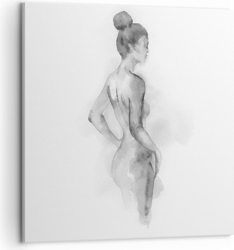 Bild auf Leinwand - Leinwandbild - Einteilig - Frau Körper Stück - 50x50cm - Wand Bild - Wanddeko - Wandbilder - Leinwanddruck - Bilder - Wanddek...
