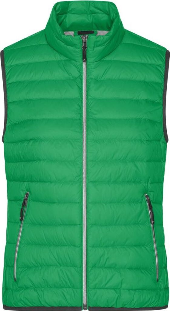 Leichte Daunenweste im klassischen Design fern-green/silver, Gr. L