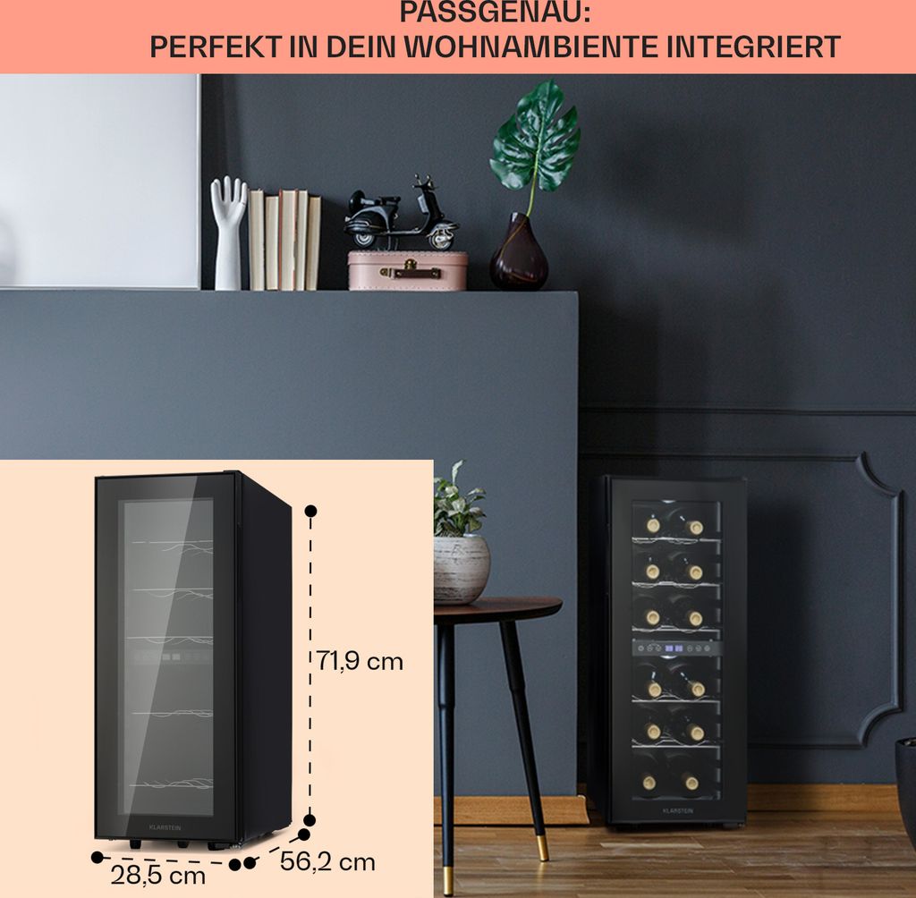Klarstein Weinkühlschrank Freistehend, Kleiner Produktbild 6