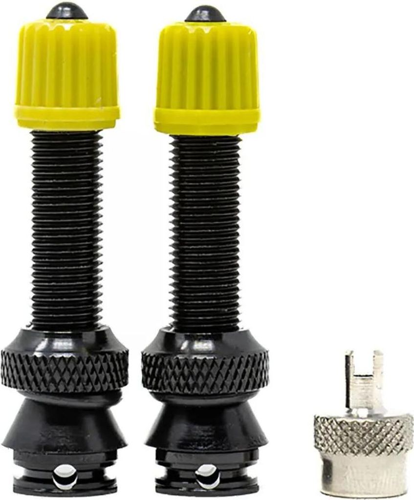 X-sauce Tubeless Schrader Mousse Ventile 2 Einheiten Golden Golden One Size