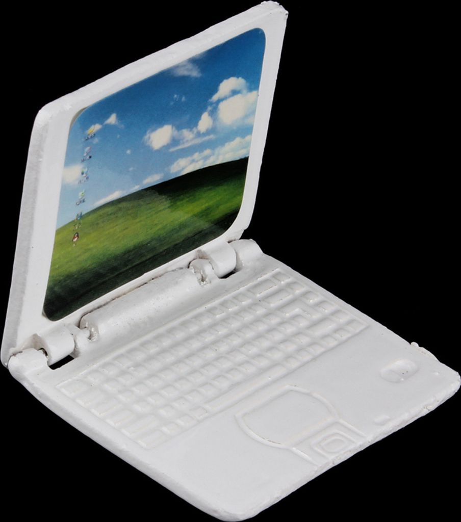 Miniatur Laptop für Puppenstubenminiaturen Produktbild 