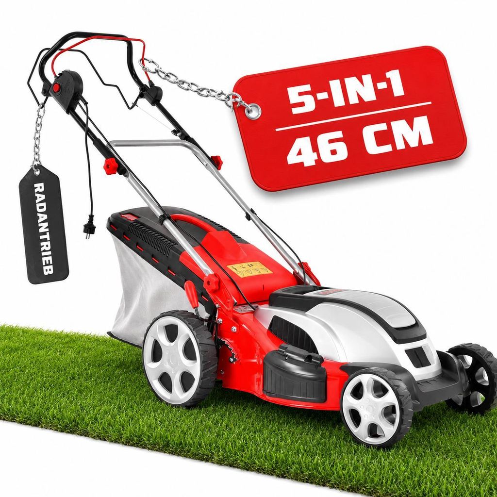 HECHT Rasenmäher Elektro mit Antrieb 1803 S | 5in1 | 46 cm Produktbild 