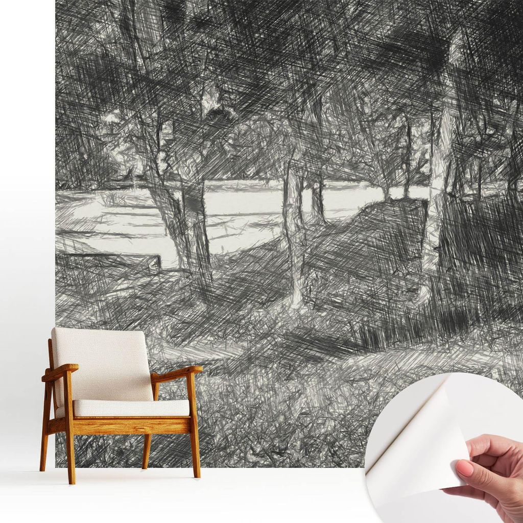 Fototapete selbstklebend - 250x250 cm - Tapete - Wandtapete - Wandbilder - Klebefolie - Dekofolie - Tapete Folie - Wand - Dekoration - Wohnzimmer -...