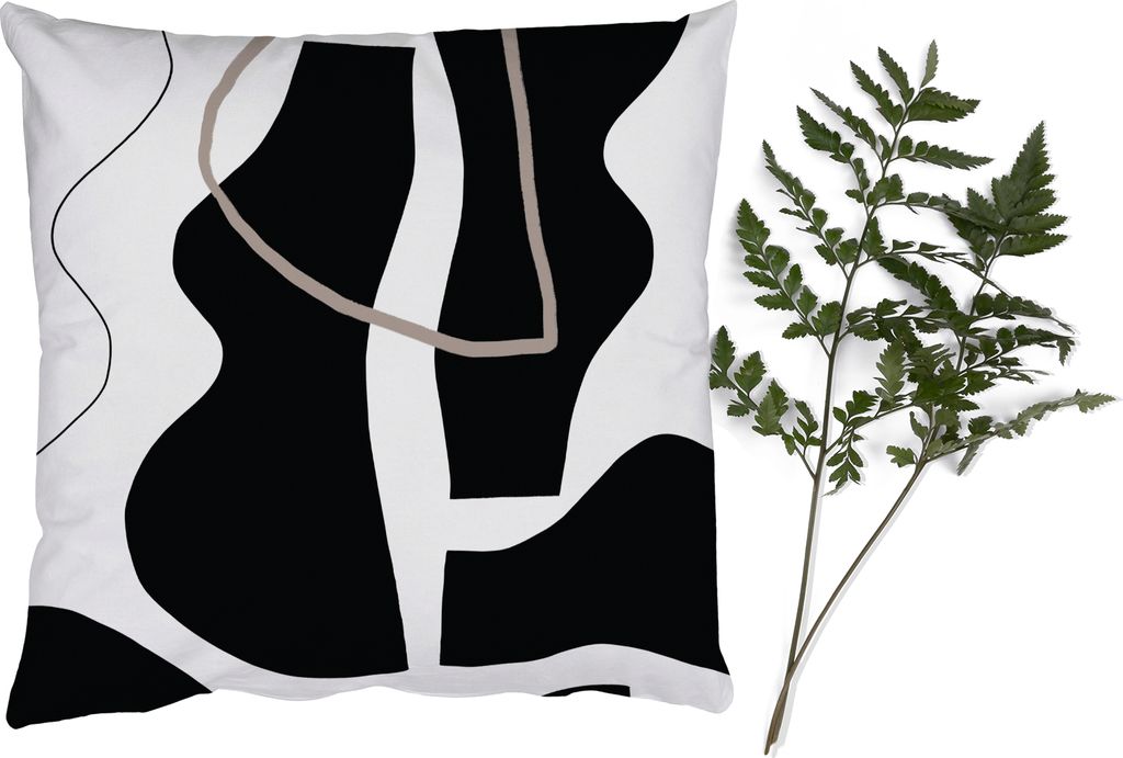 MuchoWow Zierkissen Sofakissen Wohnzimmer Dekokissen 45x45 cm Abstrakt - Minimalismus - Design - Schlafpolster - Polster für das Sofa